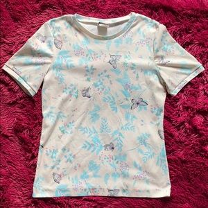 Nikki floral butterfly top